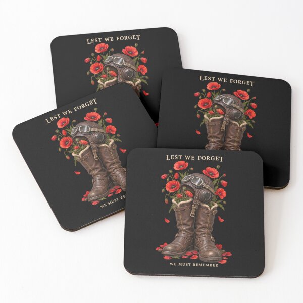 Item preview, Lest We Forget – WWII RAF Flying Boots, Pilot Helmet and Remembrance Poppies designed and sold by Island Pace Design.