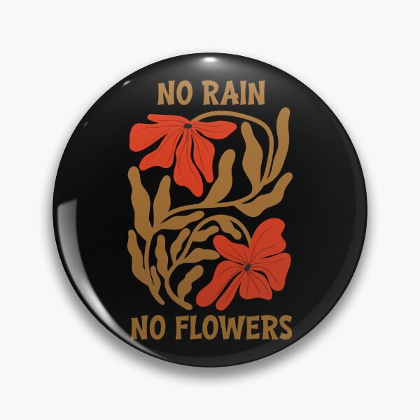 Item preview, No Rain No Flowers Retro Floral Graphic designed and sold by Aniko Tulipan.