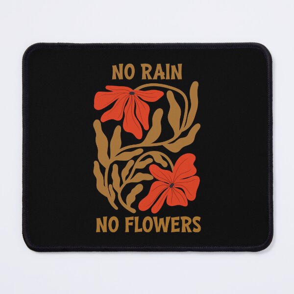 Item preview, No Rain No Flowers Retro Floral Graphic designed and sold by imaniko.