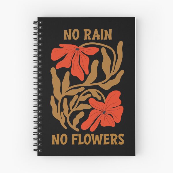 Item preview, No Rain No Flowers Retro Floral Graphic designed and sold by Aniko Tulipan.