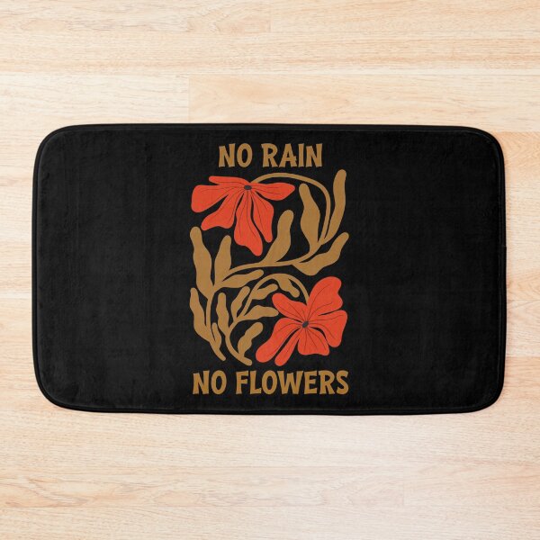 Item preview, No Rain No Flowers Retro Floral Graphic designed and sold by Aniko Tulipan.