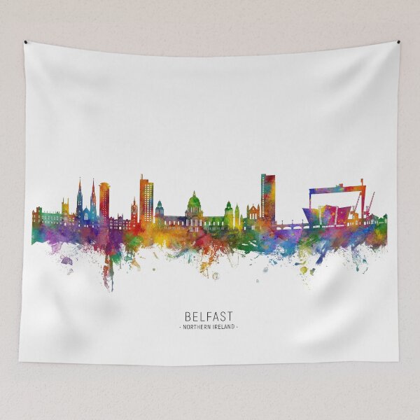 Item preview, Belfast Northern Ireland Skyline designed and sold by ArtPrints.