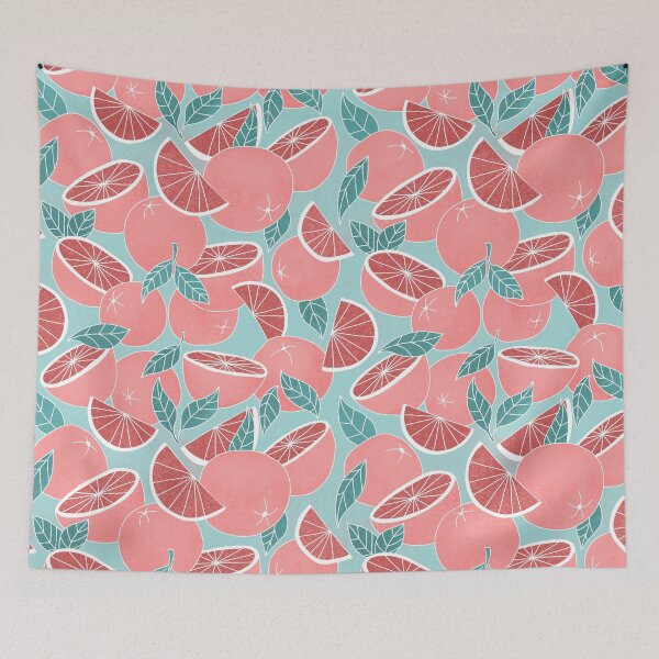 Item preview, Vibrant Grapefruit Pattern Citrus Art designed and sold by NataliRubchik.