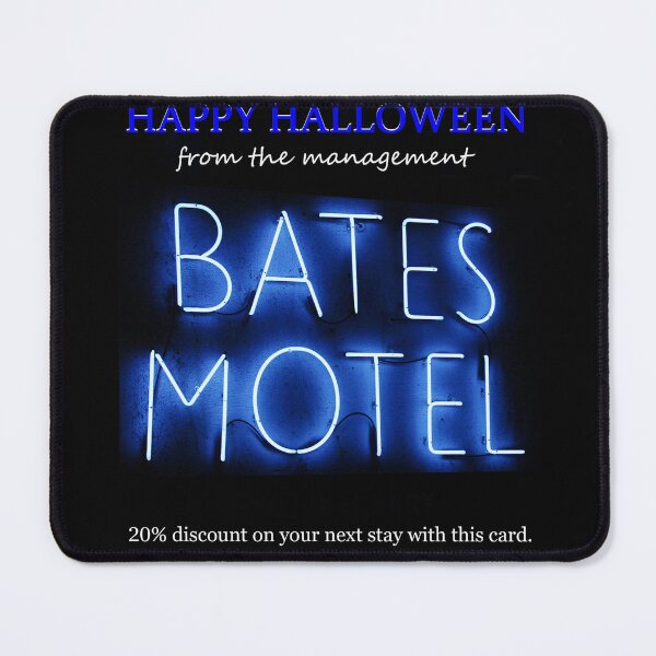 Item preview, Psycho's Bates Motel Halloween Card designed and sold by Dlt1981.