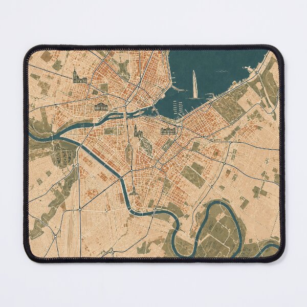 Item preview, Geneva Minimalist City Map Print designed and sold by Furflix.
