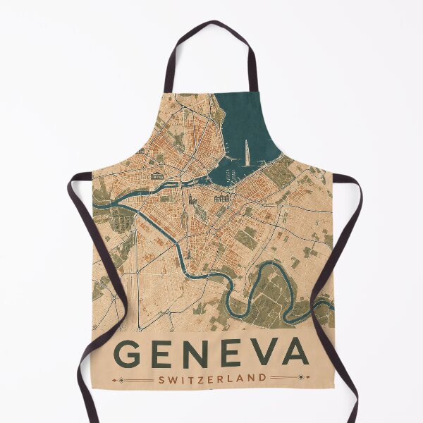 Item preview, Geneva Minimalist City Map Print designed and sold by Furflix.