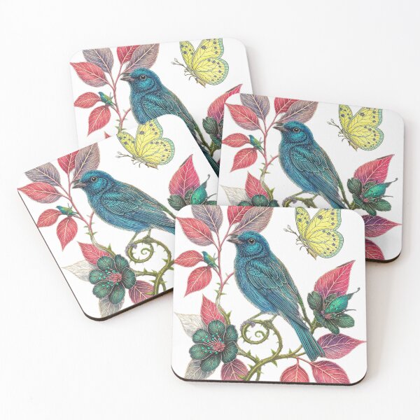 Item preview, Spotted flycatcher and eggs designed and sold by The Empire Of Digital Art..