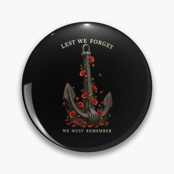 Item preview, Lest We Forget – WWI Royal Navy Anchor and Remembrance Poppies designed and sold by Island Pace Design.