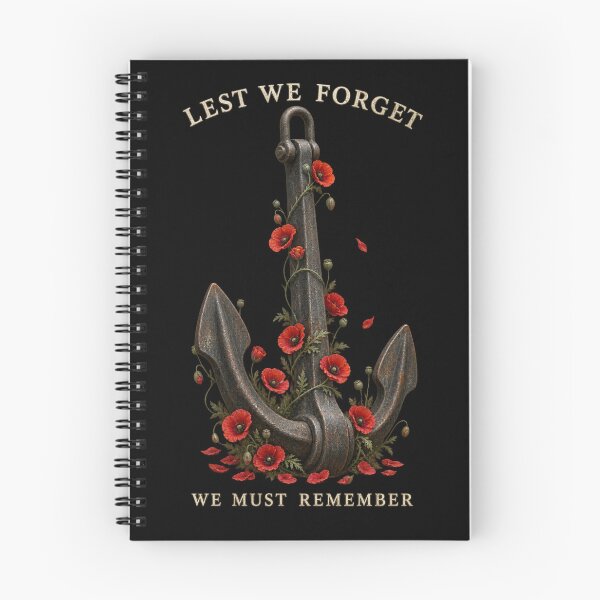 Item preview, Lest We Forget – WWI Royal Navy Anchor and Remembrance Poppies designed and sold by Island Pace Design.