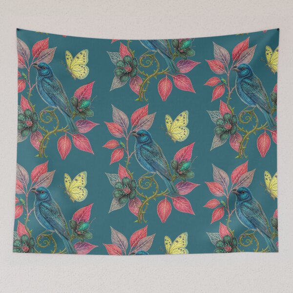 Item preview, Spotted flycatcher and eggs designed and sold by The Empire Of Digital Art..
