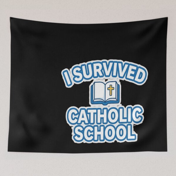 Item preview, i survived catholic school bumper designed and sold by leslygelbq.