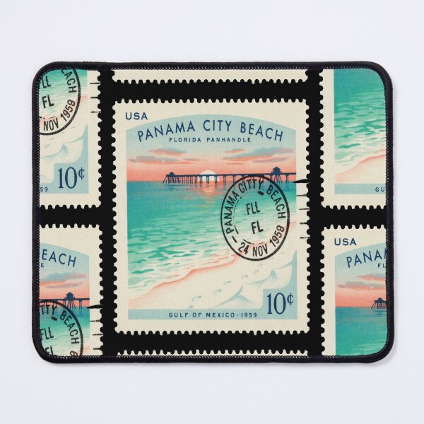 Item preview, Panama City Beach Florida Pier Gulf Coast Stamp Sticker designed and sold by stickercuffs.