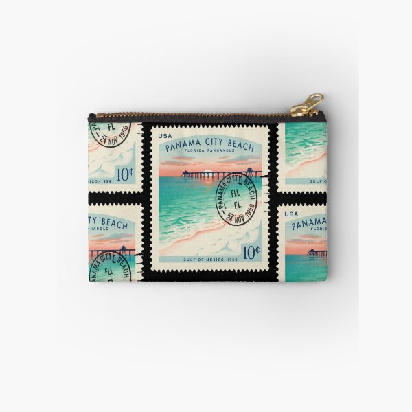 Item preview, Panama City Beach Florida Pier Gulf Coast Stamp Sticker designed and sold by stickercuffs.