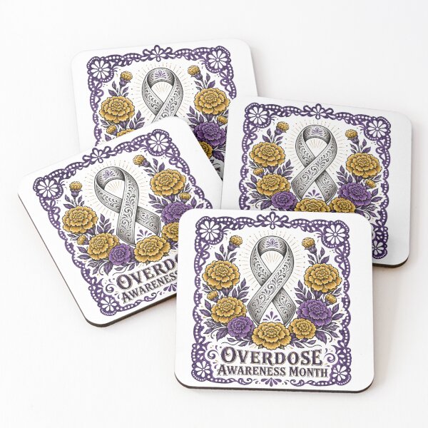 Item preview, Overdose Awareness Month Floral Ribbon Ornate Art Support Gift for Advocates designed and sold by Nightarel.