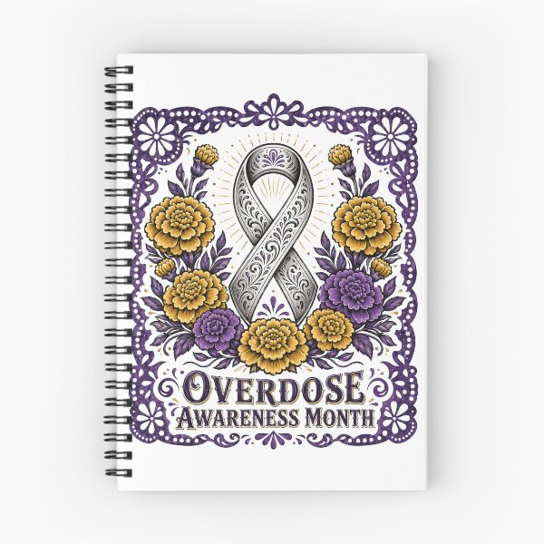 Item preview, Overdose Awareness Month Floral Ribbon Ornate Art Support Gift for Advocates designed and sold by Nightarel.