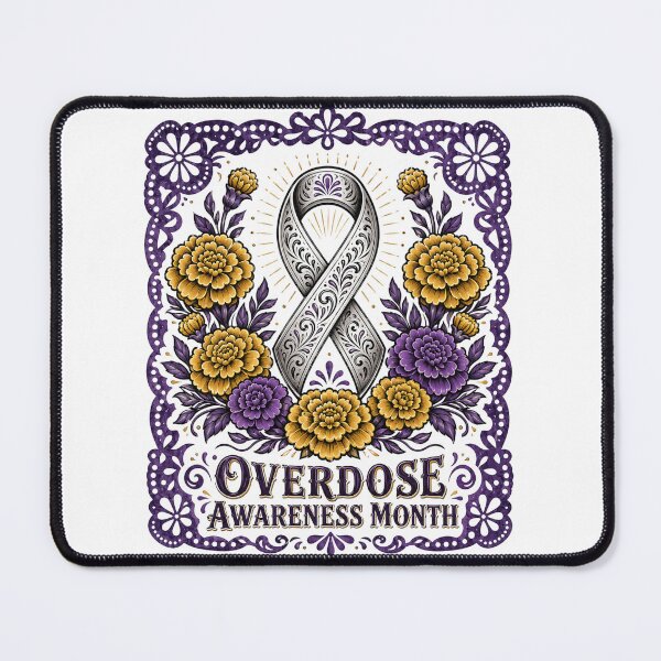 Item preview, Overdose Awareness Month Floral Ribbon Ornate Art Support Gift for Advocates designed and sold by Nightarel.