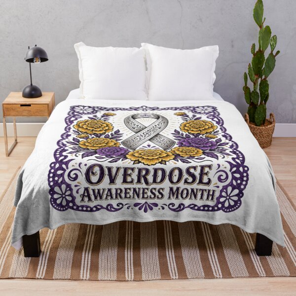 Item preview, Overdose Awareness Month Floral Ribbon Ornate Art Support Gift for Advocates designed and sold by Nightarel.