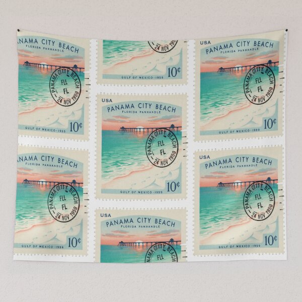 Item preview, Panama City Beach Florida Pier Gulf Coast Stamp Sticker designed and sold by stickercuffs.