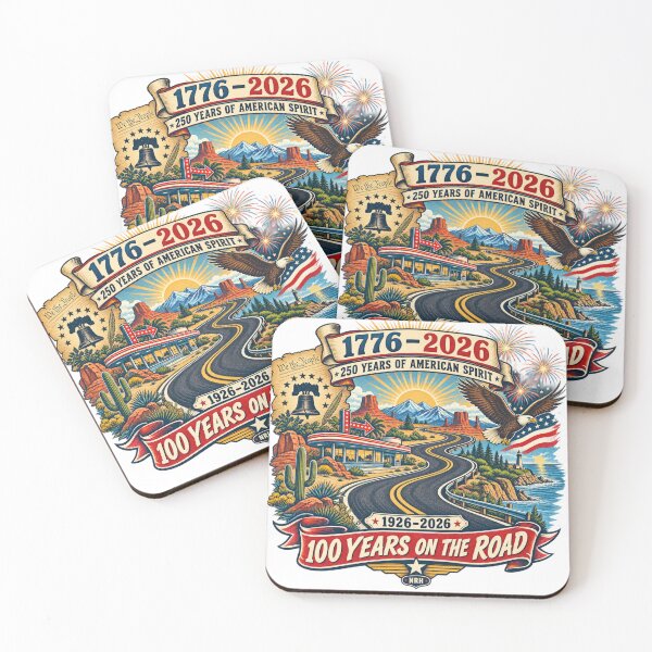 Item preview, Route 66 100 Years Centennial 1926-2026 USA 250 Years Collector designed and sold by Normandy Road Heritage™ - Vintage Garage Art.