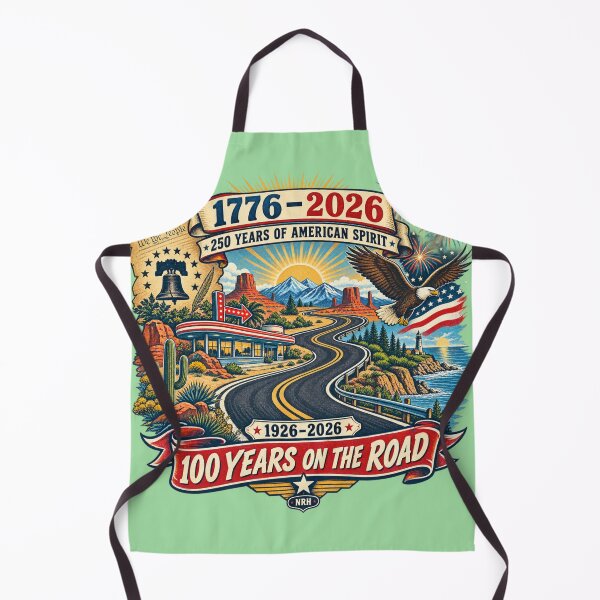 Item preview, Route 66 100 Years Centennial 1926-2026 USA 250 Years Collector designed and sold by Normandy Road Heritage™ - Vintage Garage Art.