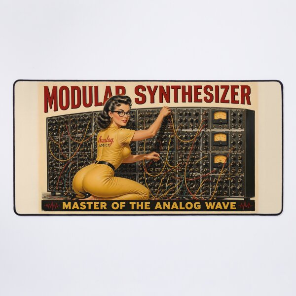 Item preview, Modular Synthesizer Patch Cable Analog Pin-Up v2 designed and sold by ThirdShiftLab.
