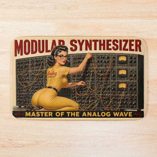 Item preview, Modular Synthesizer Patch Cable Analog Pin-Up v2 designed and sold by ThirdShiftLab.