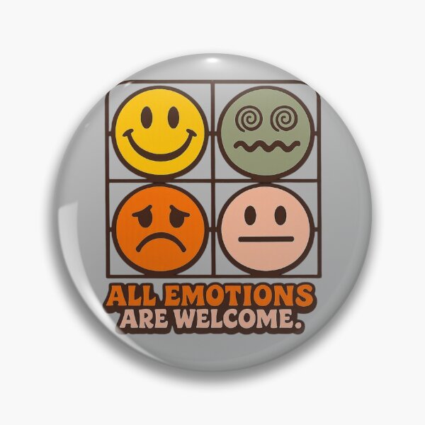 Item preview, All Emotions Are Welcome Retro Smiley Face Mental Health designed and sold by Timeless Junction.