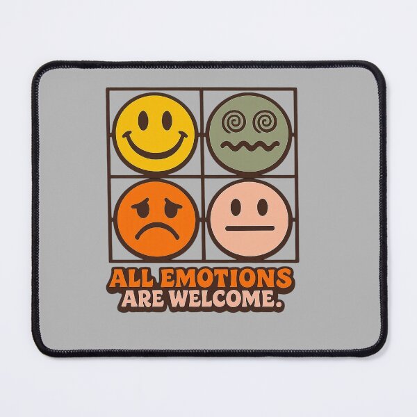 Item preview, All Emotions Are Welcome Retro Smiley Face Mental Health designed and sold by Timeless Junction.