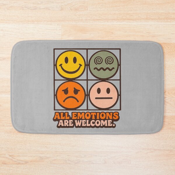 Item preview, All Emotions Are Welcome Retro Smiley Face Mental Health designed and sold by Timeless Junction.
