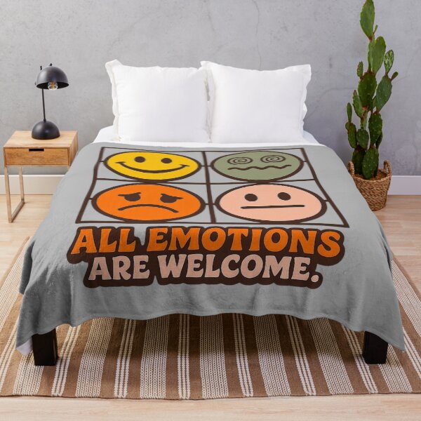 Item preview, All Emotions Are Welcome Retro Smiley Face Mental Health designed and sold by Timeless Junction.