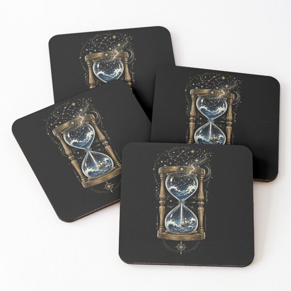 Item preview, Cosmic Hourglass Ocean Waves Celestial Fantasy Space Art designed and sold by Bhinfy.
