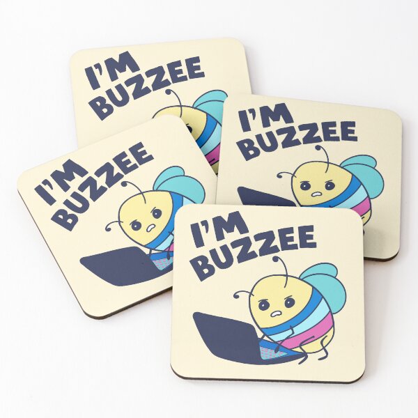 Item preview, I’m buzzee, bee on laptop designed and sold by BritishDelights.