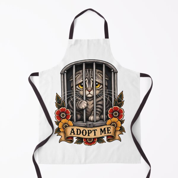 Item preview, Adopt Me Sad Cat Traditional Tattoo Art designed and sold by Old's Cool Cat Studio.
