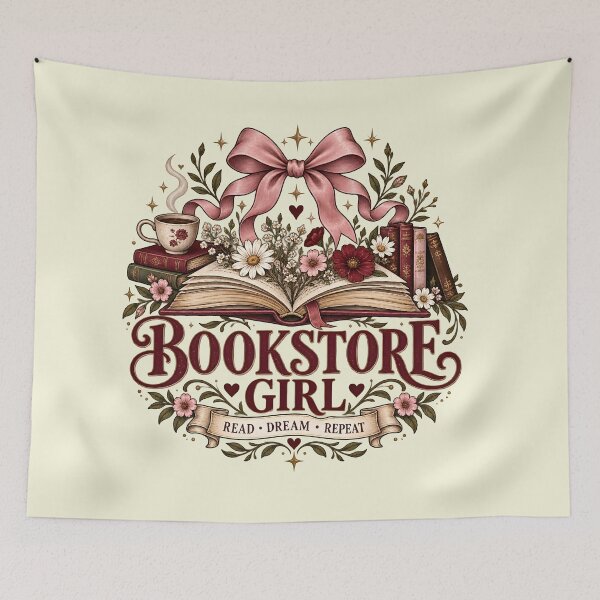 Item preview, Bookstore Girl Vintage Book Lover Feminine Reading designed and sold by Glitchart66.