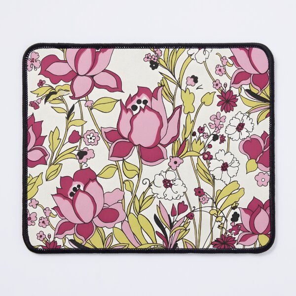 Item preview, Retro Pink Lotus Floral - Vintage Boho Flower Pattern designed and sold by Ela Art Space .