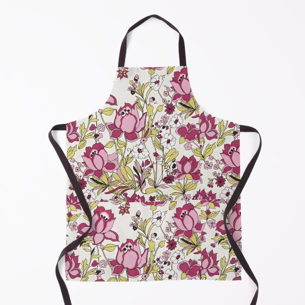 Item preview, Retro Pink Lotus Floral - Vintage Boho Flower Pattern designed and sold by Ela Art Space .