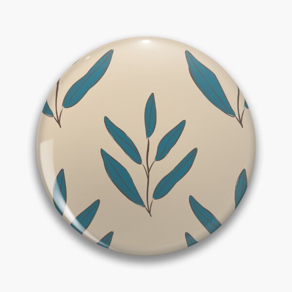 Item preview, Teal Blue Leaf Minimalist Botanical Pattern designed and sold by Zaya_art.