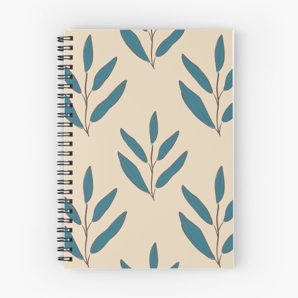 Item preview, Teal Blue Leaf Minimalist Botanical Pattern designed and sold by Zaya_art.