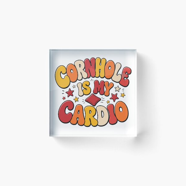 Item preview, Cornhole Is My Cardio Funny Tailgate Bubble Letter Colorful Game Day designed and sold by ZIGLWORKS.
