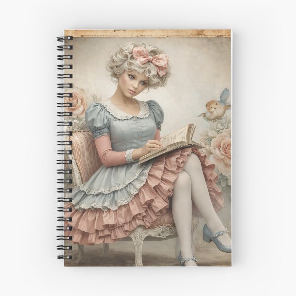 Item preview, Vintage Girl Reading with Roses – Shabby Chic Victorian Storybook Art Print designed and sold by Kaleidoscope Print.