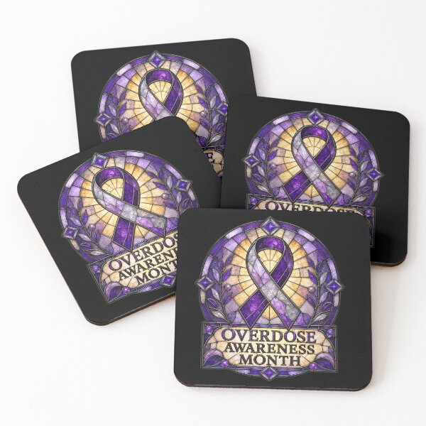 Item preview, Overdose Awareness Month Stained Glass Ribbon Art Support Gift for Advocates designed and sold by Nightarel.