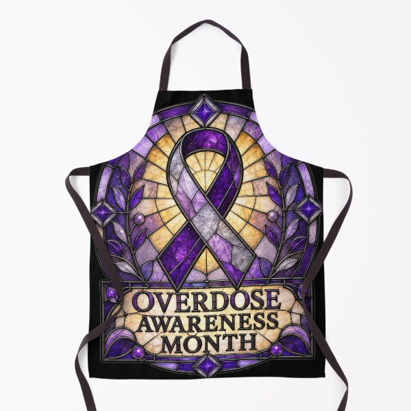 Item preview, Overdose Awareness Month Stained Glass Ribbon Art Support Gift for Advocates designed and sold by Nightarel.