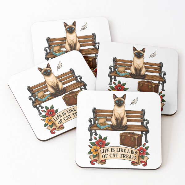 Item preview, Life Is Like A Box Of Cat Treats Siamese Tattoo designed and sold by Old's Cool Cat Studio.
