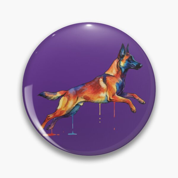Item preview, Belgian Malinois Dog Watercolor Painting Illustration designed and sold by Exquisite Design Studio „Paculówka”.