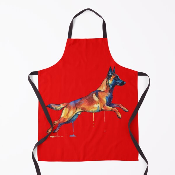 Item preview, Belgian Malinois Dog Watercolor Painting Illustration designed and sold by Exquisite Design Studio „Paculówka”.