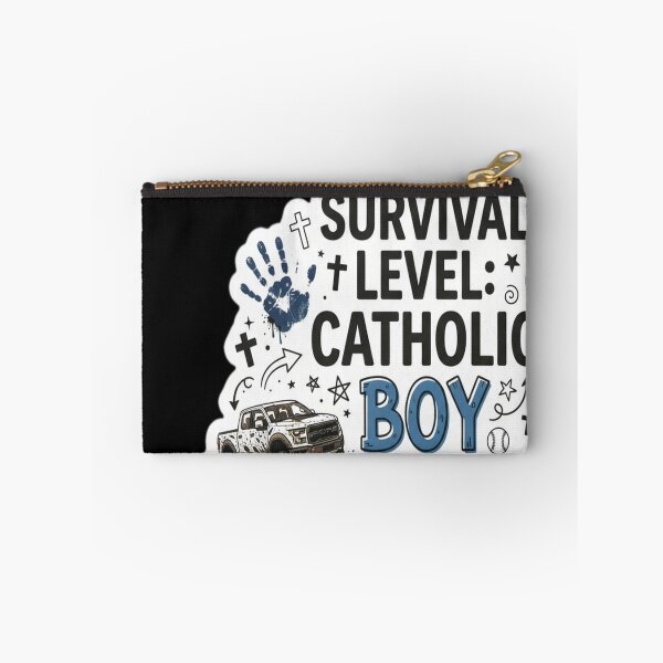 Item preview, Survival Level: Catholic Boy Mom (dark print) designed and sold by leslygelbq.