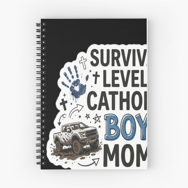 Item preview, Survival Level: Catholic Boy Mom (dark print) designed and sold by leslygelbq.