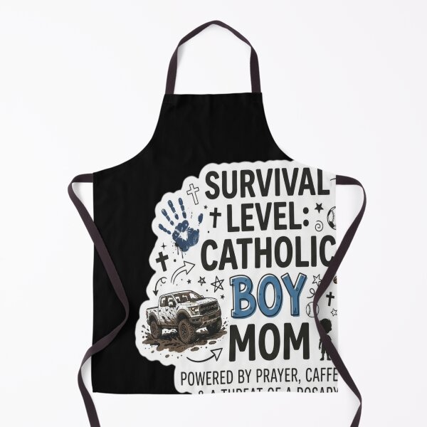Item preview, Survival Level: Catholic Boy Mom (dark print) designed and sold by leslygelbq.
