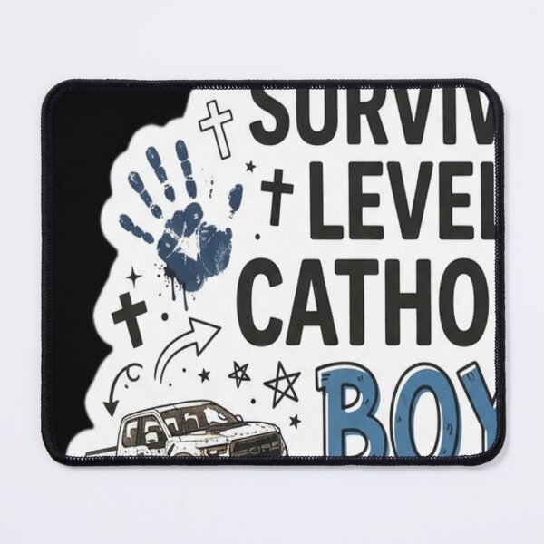 Item preview, Survival Level: Catholic Boy Mom (dark print) designed and sold by leslygelbq.