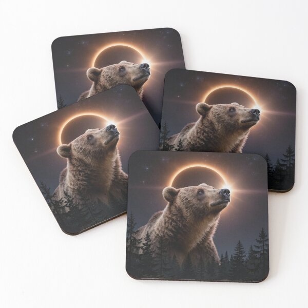 Item preview, Solar Eclipse Bear Portrait designed and sold by Simplybe1.